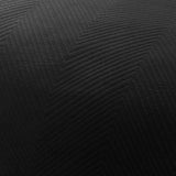 Renee Taylor Chevron Embossed Jacquard Quilt Cover Set - Black (OEKO-TEX Certified)