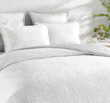 Renee Taylor Chloe Floral Jersey Jacquard Quilt Cover Set - Ivory (OEKO-TEX Certified)