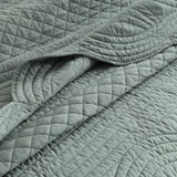 Renee Taylor Scallop Jacquard Coverlet Set - Juniper (OEKO-TEX Certified Bedspread)