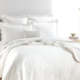 Renee Taylor Scallop Jacquard Coverlet Set - Pearl (OEKO-TEX Certified Bedspread)