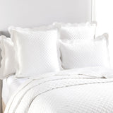 Renee Taylor Scallop Jacquard Coverlet Set - Pearl (OEKO-TEX Certified Bedspread)