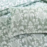 Renee Taylor Tahlia Jacquard Reversible Coverlet Set - Jade (OEKO-TEX Certified Bedspread)