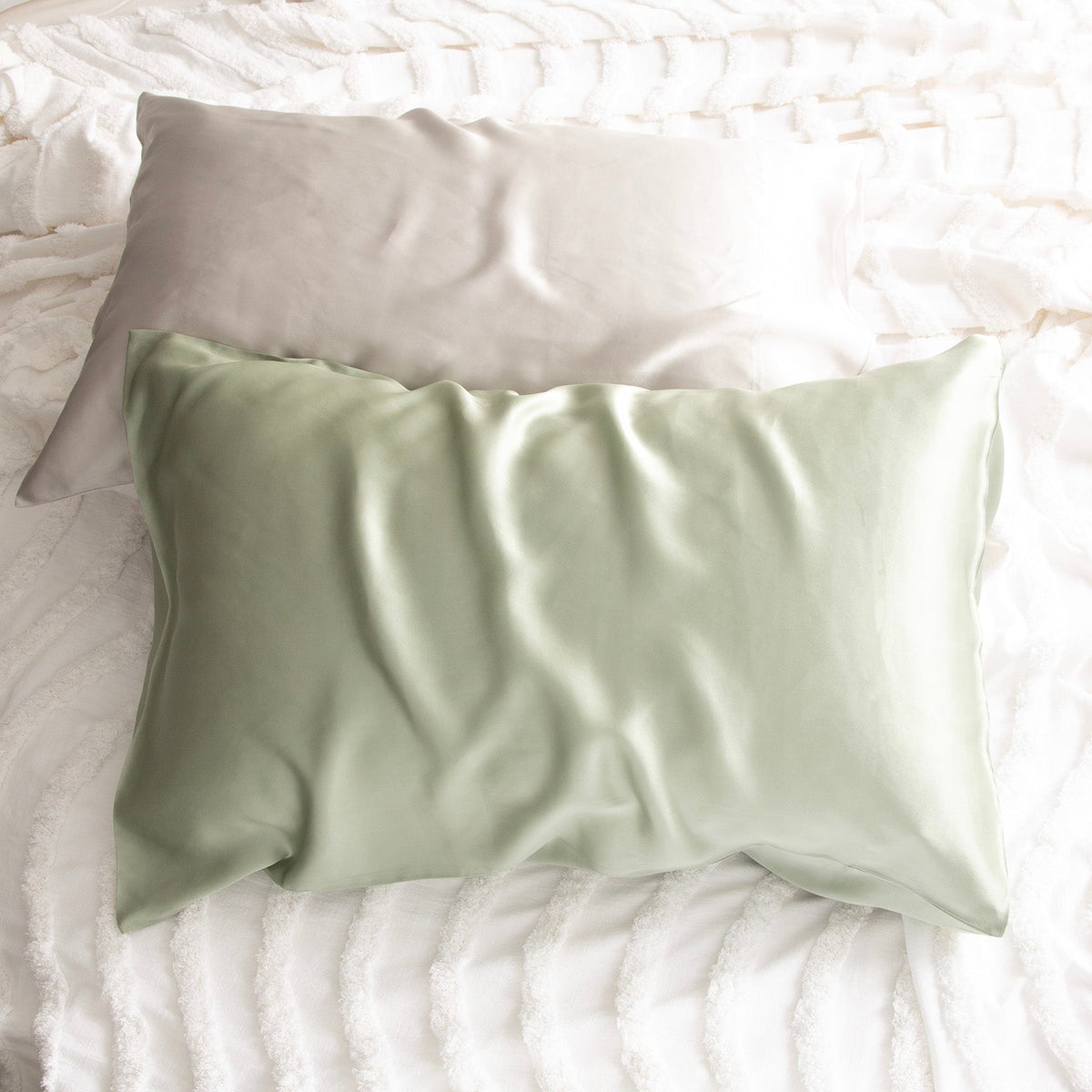 Renee Taylor 100% Mulberry Silk Pillowcase - Sage (Standard 50 x 75cm)