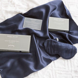 Renee Taylor Pure Mulberry Silk Travel Eye Mask - Navy (19 Momme)