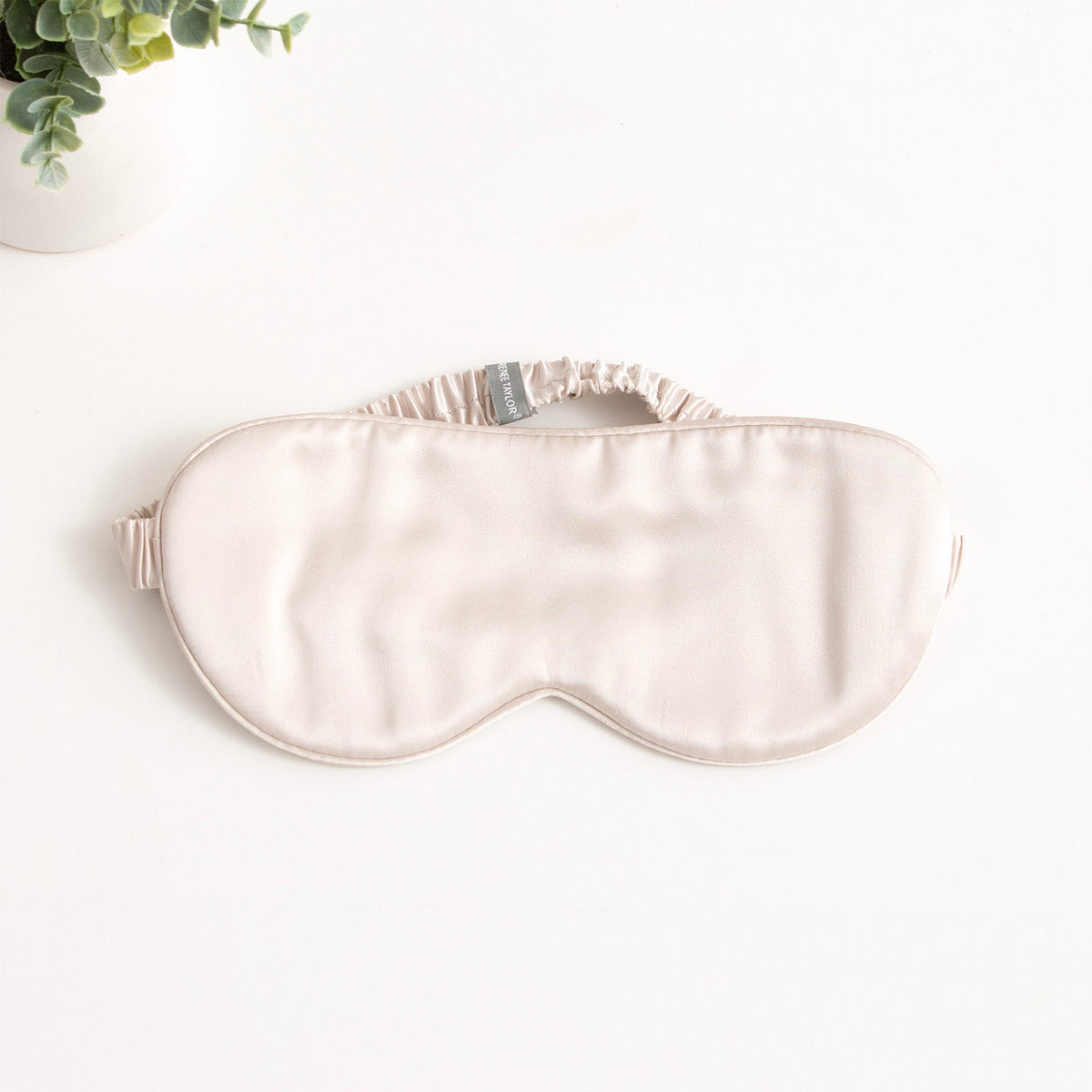 Renee Taylor Pure Mulberry Silk Travel Eye Mask - Sand (19 Momme)