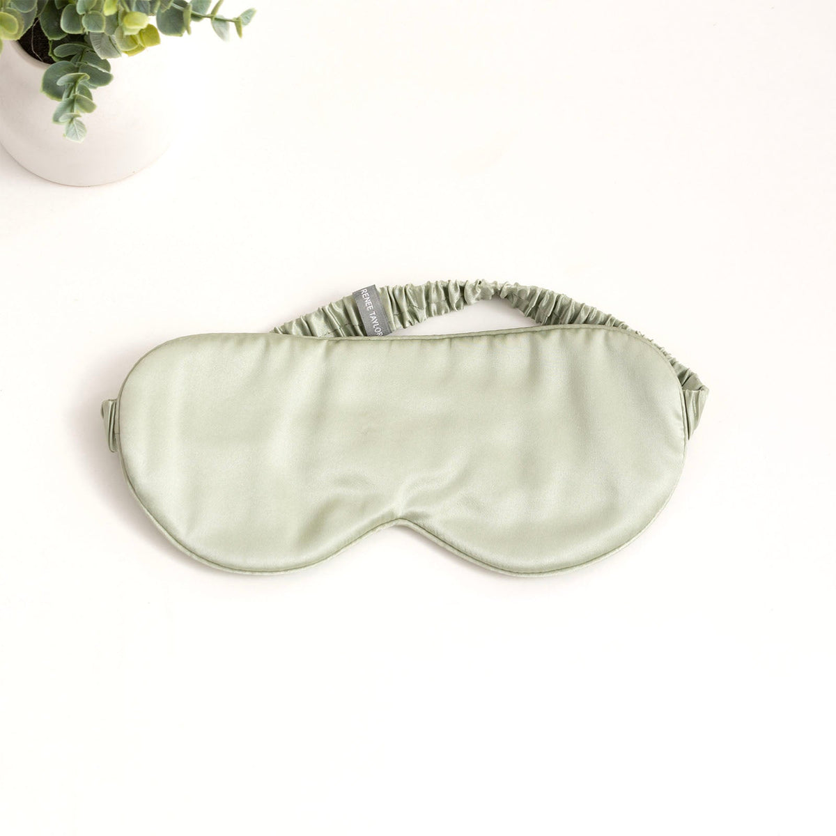 Renee Taylor Pure Mulberry Silk Travel Eye Mask - Sage (19 Momme)