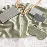 Renee Taylor Pure Mulberry Silk Travel Eye Mask - Sage (19 Momme)