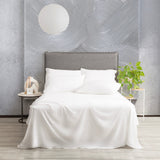 Ddecor Home Ultra Plush Vintage Washed Microfibre Bed Sheet Set - White (OEKO-TEX Certified)