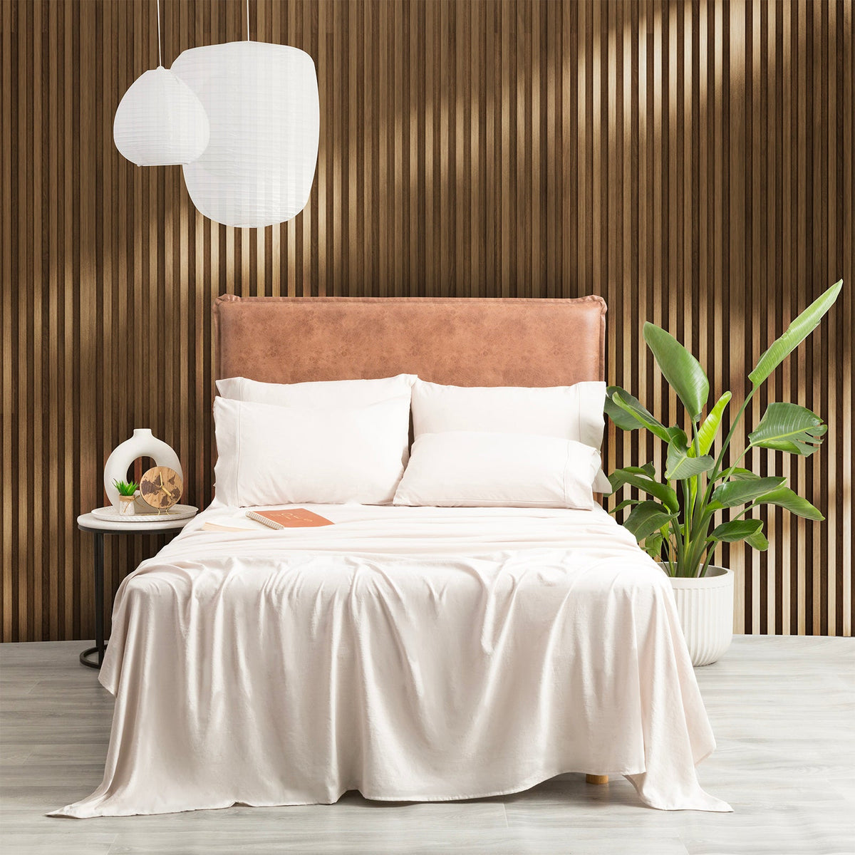 Ddecor Home Ultra Plush Vintage Washed Microfibre Bed Sheet Set - Sand (OEKO-TEX Certified)