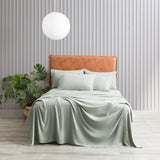 Ddecor Home Ultra Plush Vintage Washed Microfibre Bed Sheet Set - Sage (OEKO-TEX Certified)