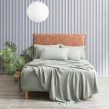 Ddecor Home Ultra Plush Vintage Washed Microfibre Bed Sheet Set - Sage (OEKO-TEX Certified)