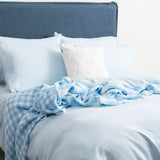 Ddecor Home Ultra Plush Vintage Washed Microfibre Quilt Cover Set - Blue (OEKO-TEX Certified)