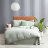 Ddecor Home Ultra Plush Vintage Washed Microfibre Quilt Cover Set - Sage (OEKO-TEX Certified)