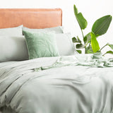 Ddecor Home Ultra Plush Vintage Washed Microfibre Quilt Cover Set - Sage (OEKO-TEX Certified)