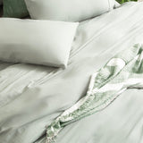 Ddecor Home Ultra Plush Vintage Washed Microfibre Quilt Cover Set - Sage (OEKO-TEX Certified)