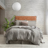 Ddecor Home Ultra Plush Vintage Washed Microfibre Quilt Cover Set - Granite (OEKO-TEX Certified)