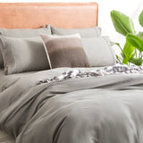 Ddecor Home Ultra Plush Vintage Washed Microfibre Quilt Cover Set - Granite (OEKO-TEX Certified)