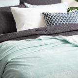 Renee Taylor Plush 380 GSM Ultra Soft Velvet Blanket - Blue (OEKO-TEX Certified)