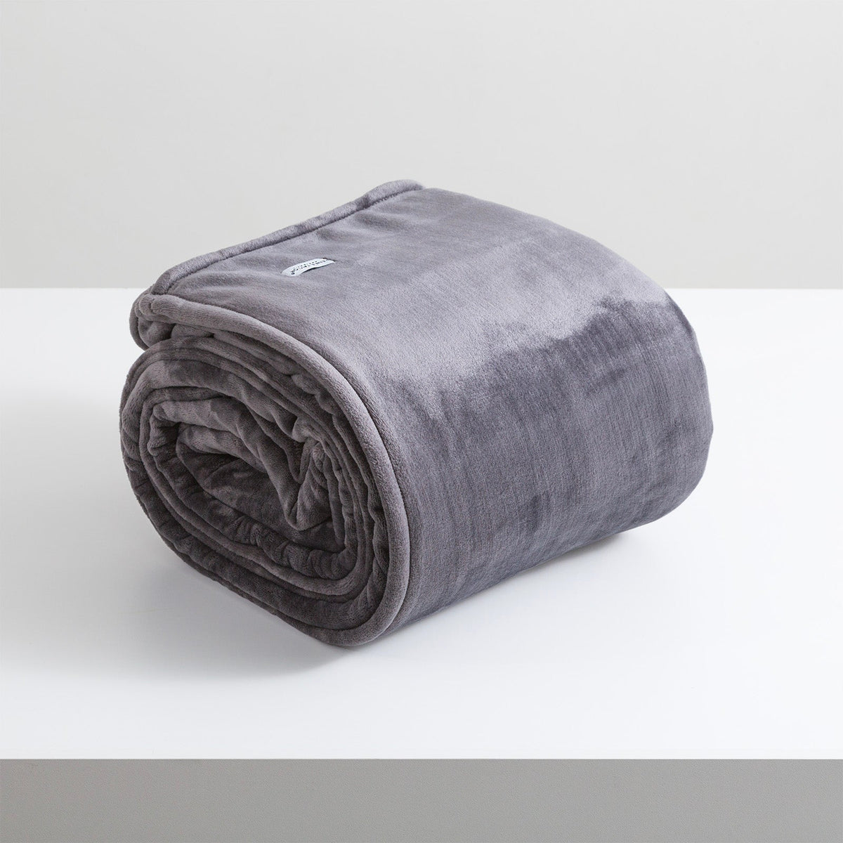 Renee Taylor Plush 380 GSM Ultra Soft Velvet Blanket - Graphite (OEKO-TEX Certified)