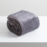 Renee Taylor Plush 380 GSM Ultra Soft Velvet Blanket - Graphite (OEKO-TEX Certified)
