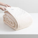 Renee Taylor Heston 480 GSM Velvet Sherpa Blanket - Stone (OEKO-TEX Certified)