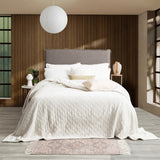 Renee Taylor Heston 480 GSM Velvet Sherpa Blanket - Silver Line (OEKO-TEX Certified)