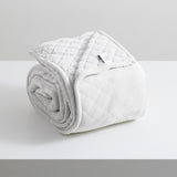 Renee Taylor Heston 480 GSM Velvet Sherpa Blanket - Silver Line (OEKO-TEX Certified)