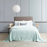 Renee Taylor Heston 480 GSM Velvet Sherpa Blanket - Blue (OEKO-TEX Certified)