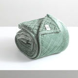 Renee Taylor Heston 480 GSM Velvet Sherpa Blanket - Eucalyptus (OEKO-TEX Certified)