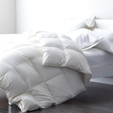 Renee Taylor Classic 50% White Duck Down & Feather Quilt (Cotton Cover, Box Stitched)