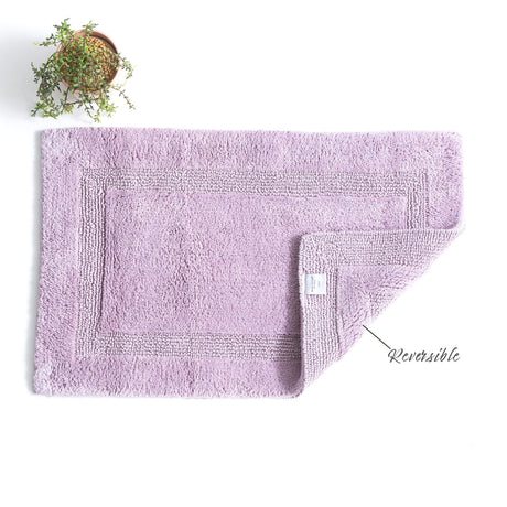 Renee Taylor Soho 3000 GSM Reversible Cotton Bath Mat - Lilac (50 x 80cm)