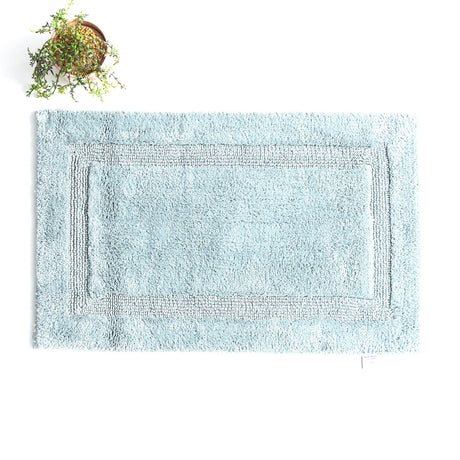 Renee Taylor Soho 3000 GSM Reversible Cotton Bath Mat - Silver (50 x 80cm)