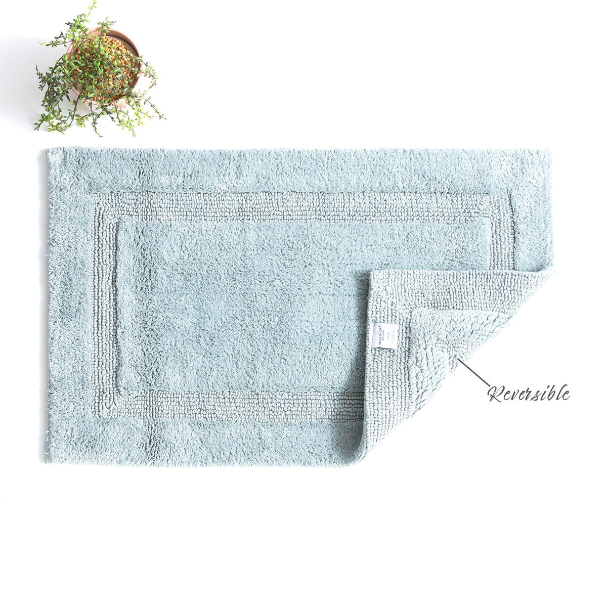 Renee Taylor Soho 3000 GSM Reversible Cotton Bath Mat - Silver (50 x 80cm)