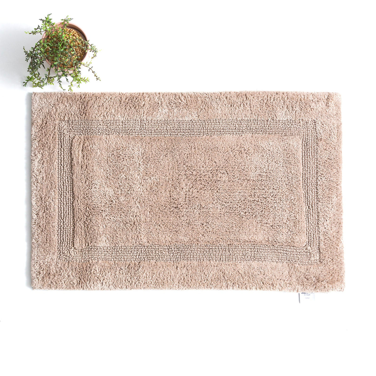Renee Taylor Soho 3000 GSM Reversible Cotton Bath Mat - Mocha (50 x 80cm)