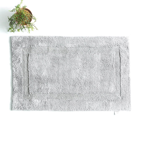 Renee Taylor Soho 3000 GSM Reversible Cotton Bath Mat - Granite (50 x 80cm)