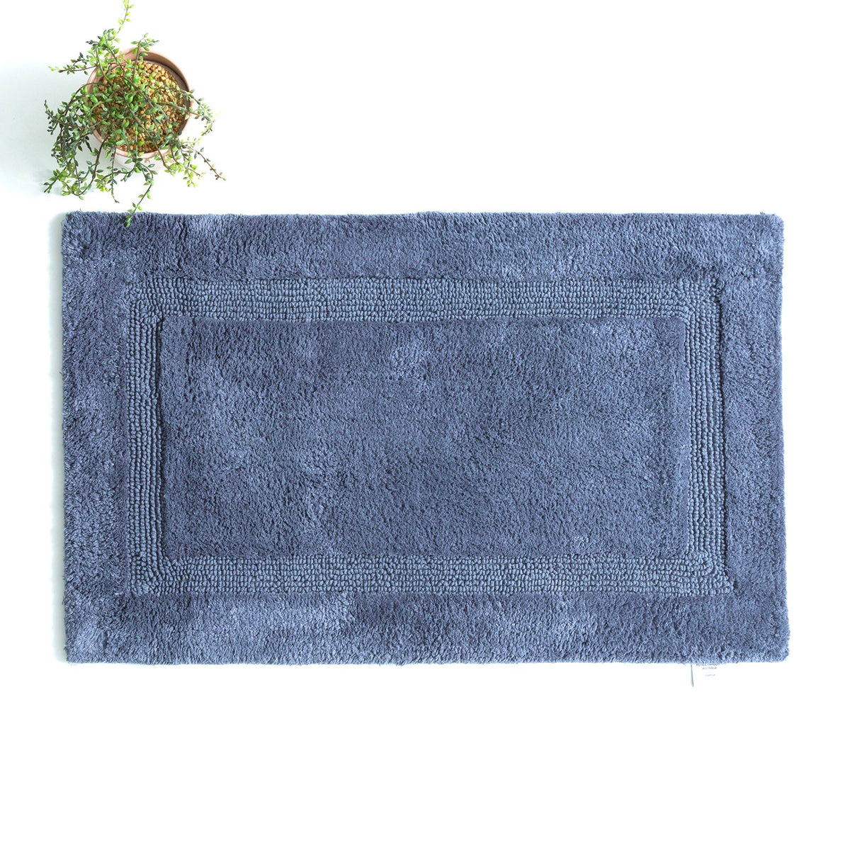 Renee Taylor Soho 3000 GSM Reversible Cotton Bath Mat - Blue (50 x 80cm)