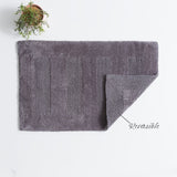 Renee Taylor Retreat Reversible Cotton Bath Mat - Nickel (50 x 80cm)