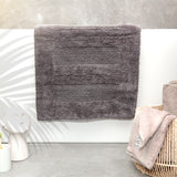 Renee Taylor Retreat Reversible Cotton Bath Mat - Nickel (50 x 80cm)