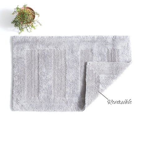 Renee Taylor Retreat Reversible Cotton Bath Mat - Granite (50 x 80cm)