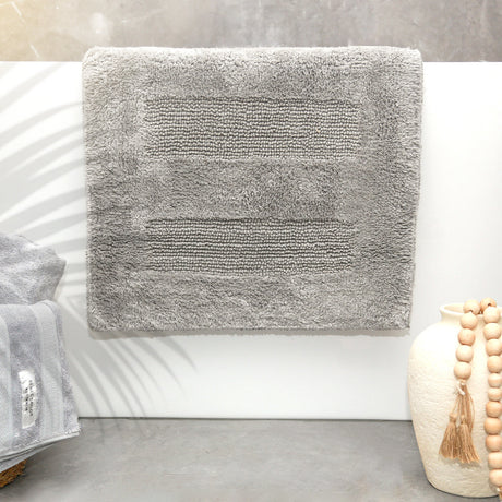 Renee Taylor Retreat Reversible Cotton Bath Mat - Granite (50 x 80cm)
