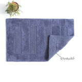 Renee Taylor Retreat Reversible Cotton Bath Mat - Blue (50 x 80cm)