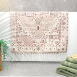Renee Taylor Athens Vintage Handwoven Cotton Chenille Bath Mat Rug (65 x 110cm)