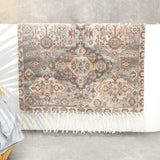 Renee Taylor Amritsar Vintage Handwoven Cotton Chenille Bath Mat Rug (65 x 110cm)