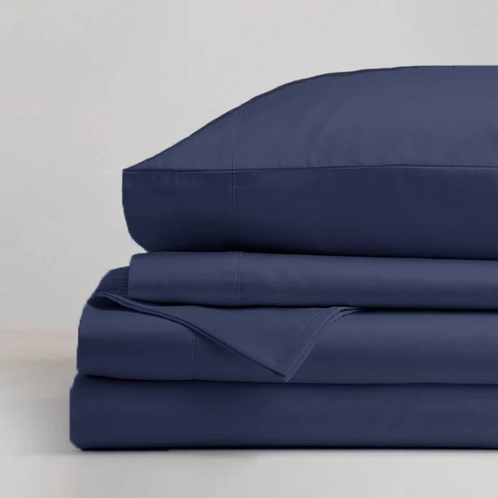 Ddecor Home 1500TC Premium Cotton Blend Bed Sheet Set - Indigo (OEKO-TEX Certified)