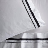 Renee Taylor Cloud 1000TC Egyptian Cotton Bed Sheet Set - White/Charcoal (OEKO-TEX Certified)
