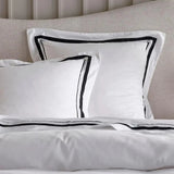Renee Taylor Cloud 1000TC Egyptian Cotton Bed Sheet Set - White/Charcoal (OEKO-TEX Certified)