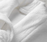 Renee Taylor Chalet Quick Dry Terry Cotton Unisex Bath Robe - White (Shawl Collar)