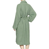 Renee Taylor Chalet Quick Dry Terry Cotton Unisex Bath Robe - Eucalyptus (Shawl Collar)