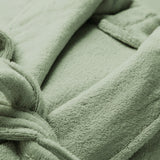 Renee Taylor Chalet Quick Dry Terry Cotton Unisex Bath Robe - Eucalyptus (Shawl Collar)