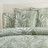 Renee Taylor Lansfield Tropical Jacquard Quilt Cover Set - Sage (OEKO-TEX Certified)